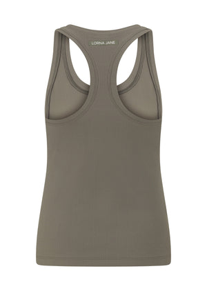 Lorna Jane Speed Circuit Active Rib Tank - Khaki Haze