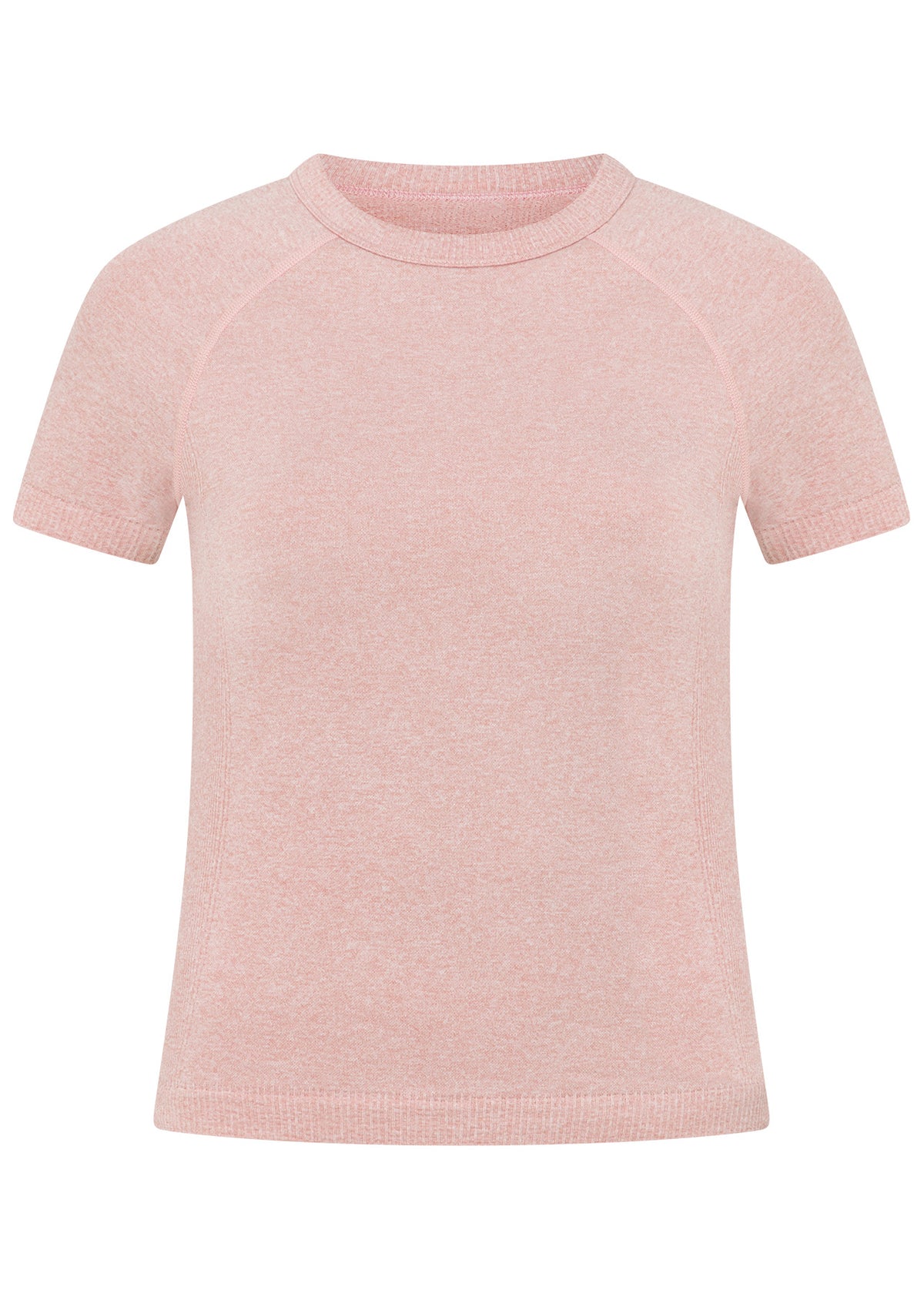 Lorna Jane Tempo Seamless Short Sleeve Active Top - Light Ash Rose Marl