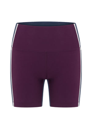 Lorna Jane Qualifier 12cm Bike Shorts - Dark Grape