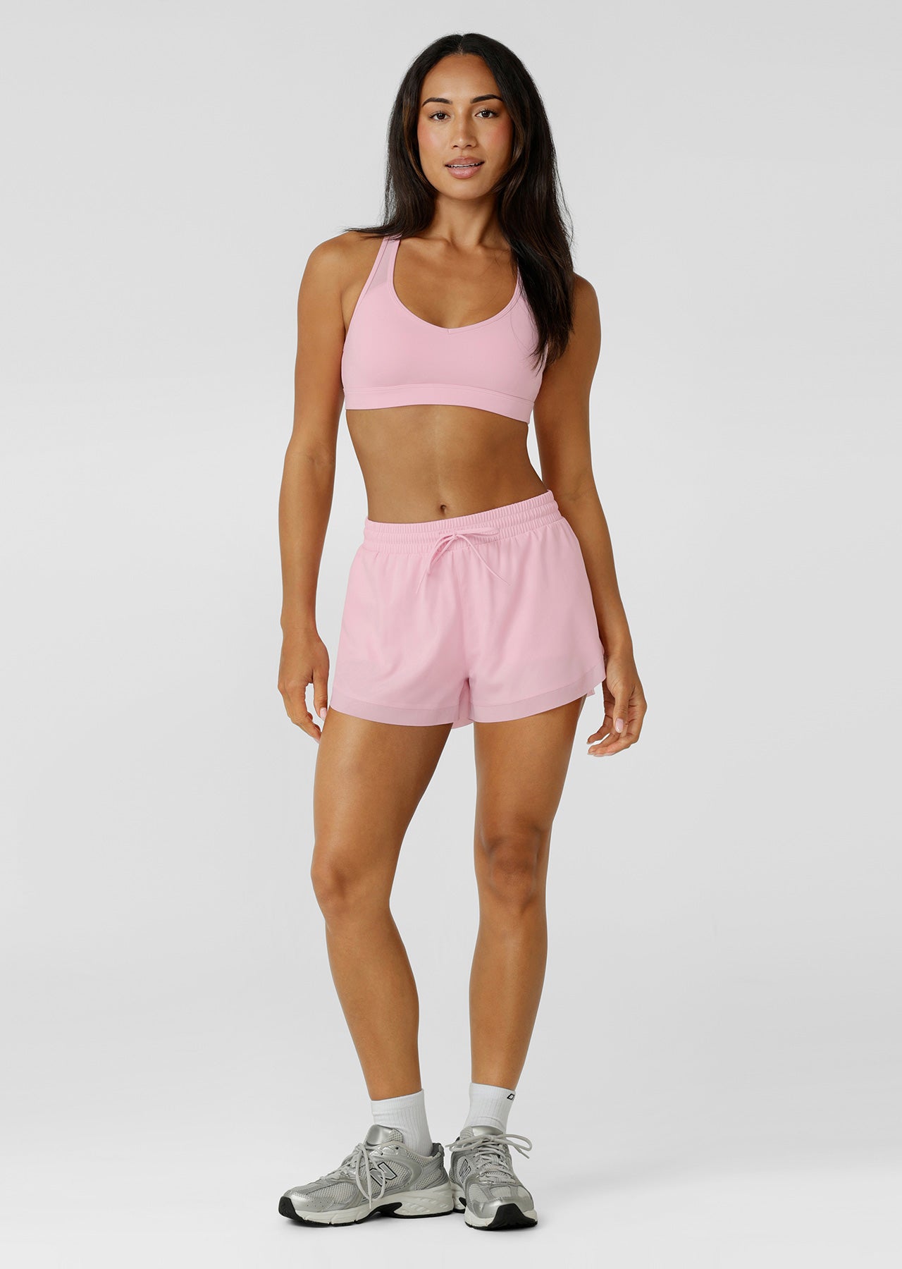 Lorna Jane Run Around High Support Sports Bra - Sweet Pink