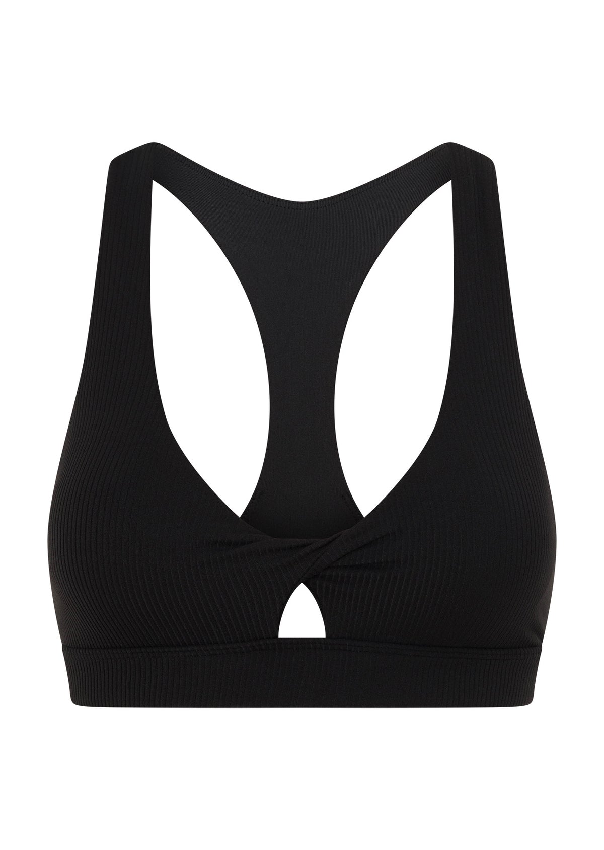 Lorna Jane Centre Stage High Support Rib Sports Bra - Black