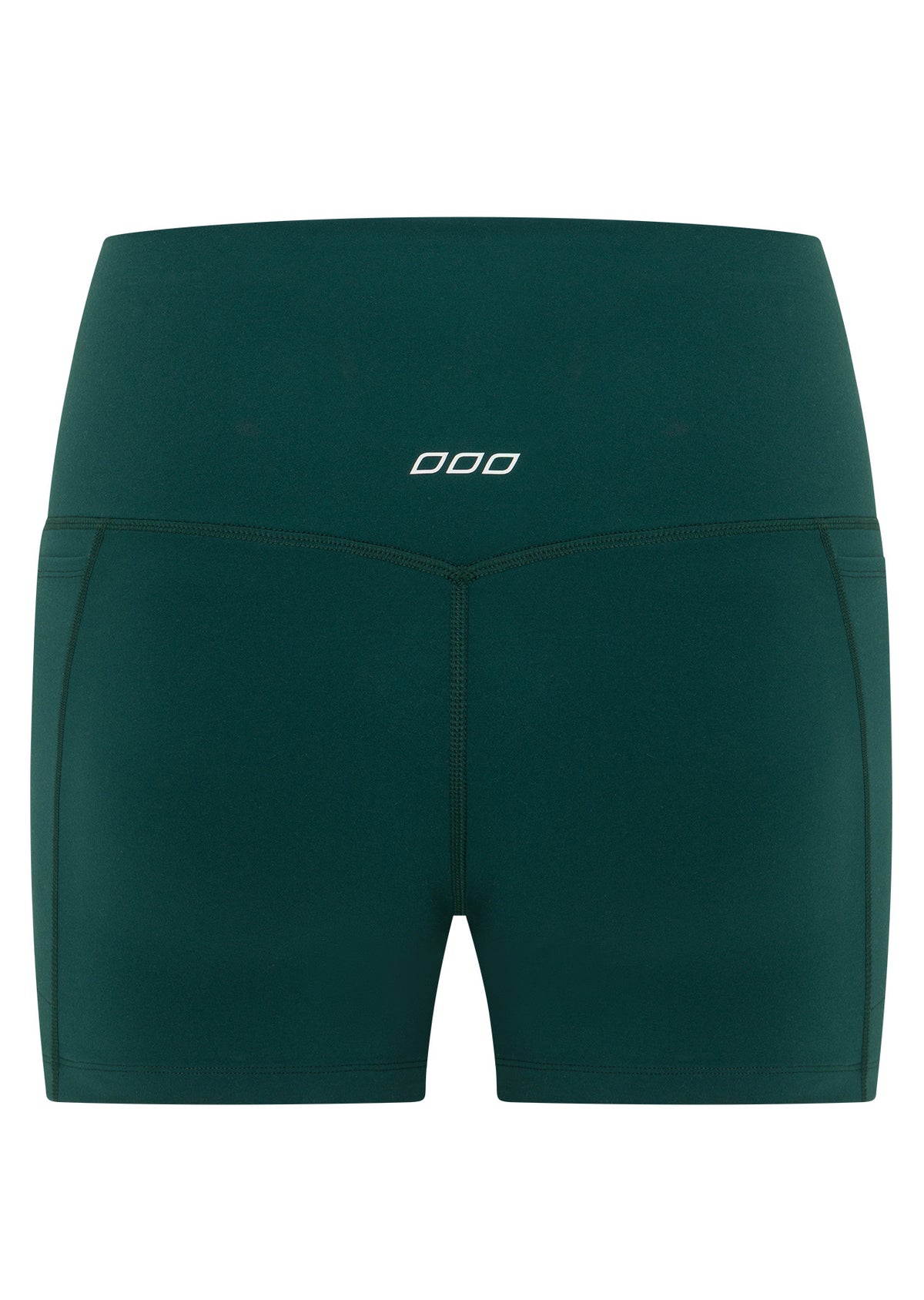 Lorna Jane Hi-Fold No Ride 2 Pocket 10cm Bike Shorts - Midnight Green