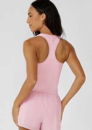 Lorna Jane Sculpt Mesh Tank - Sweet Pink