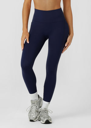 Lorna Jane Summit No Ride Ankle Biter Leggings - Admiral Navy