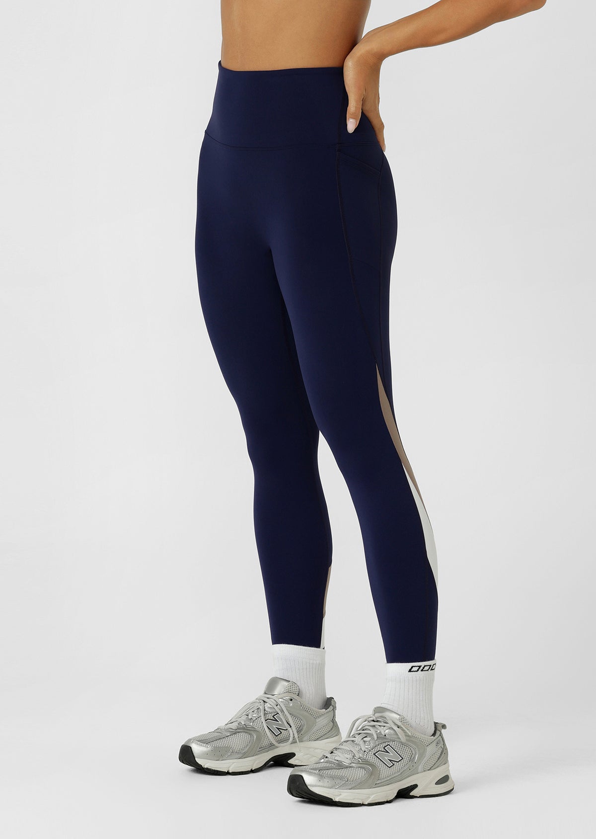Lorna Jane Summit No Ride Ankle Biter Leggings - Admiral Navy