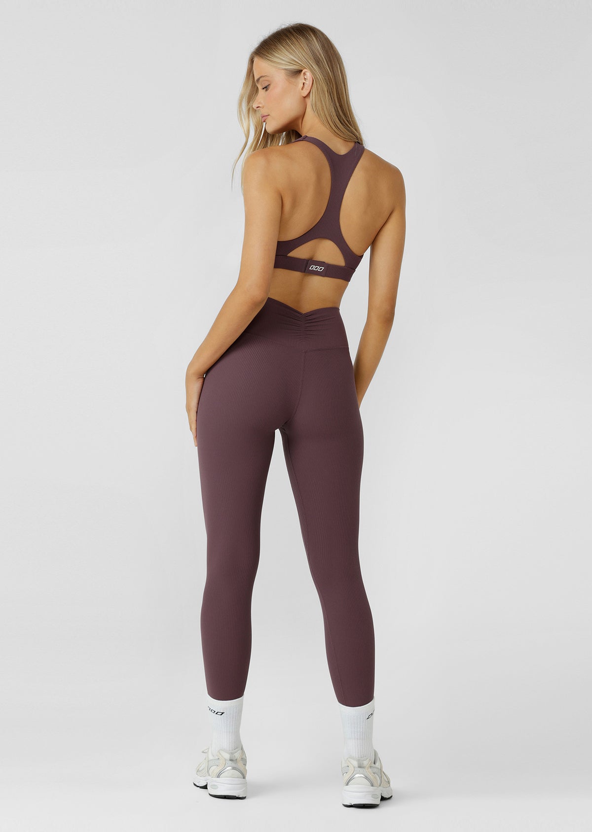 Lorna Jane Definition Luxe Rib Ankle Biter Leggings - Amethyst Shadow