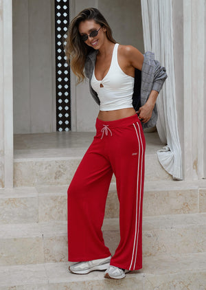 Lorna Jane Academy Knit Pants - Jam Drop