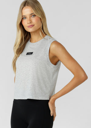 Lorna Jane Athletics Club Slim Muscle Tank - Grey Marl