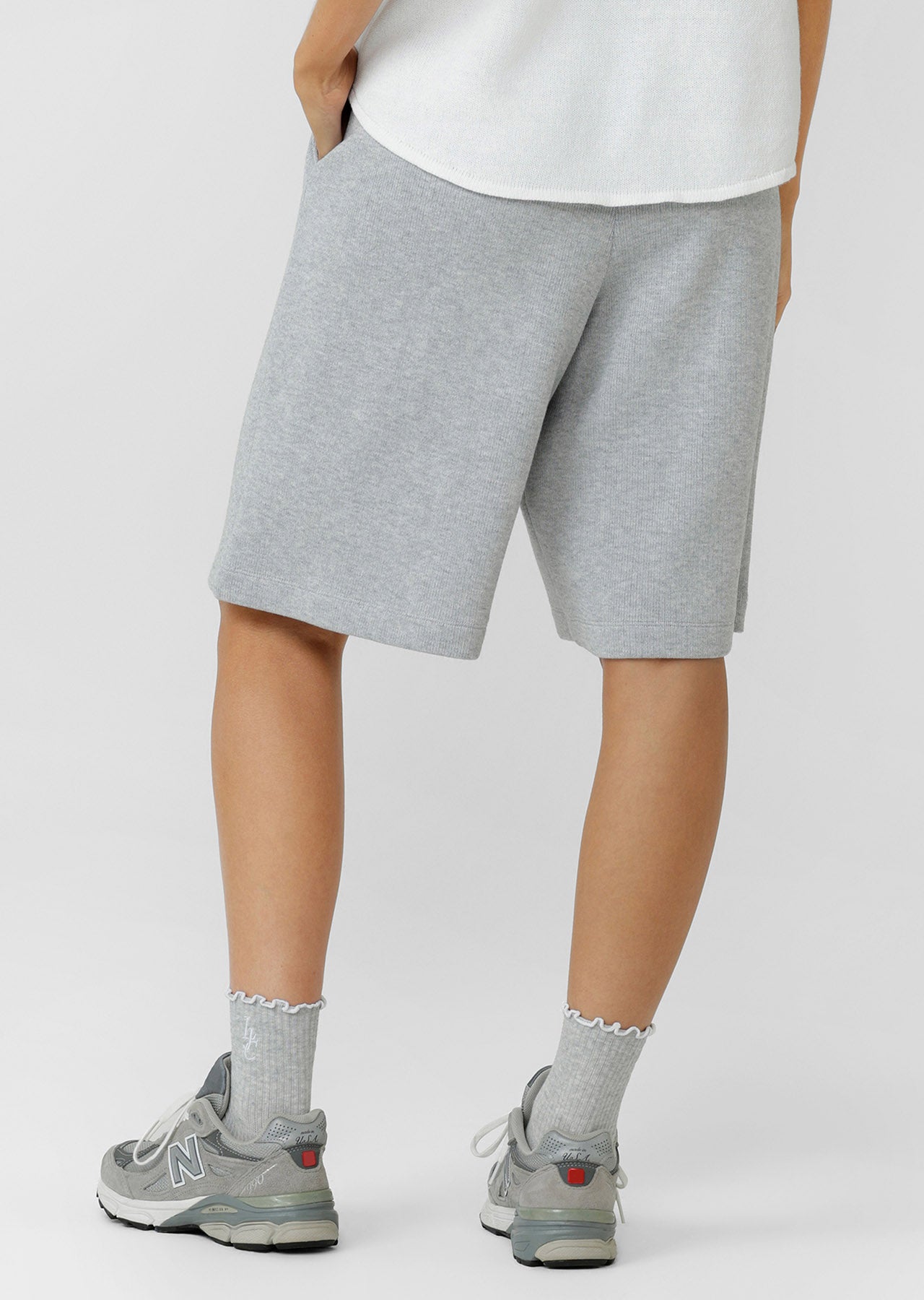 Lorna Jane Daily Motion Longline Shorts - Grey Marl