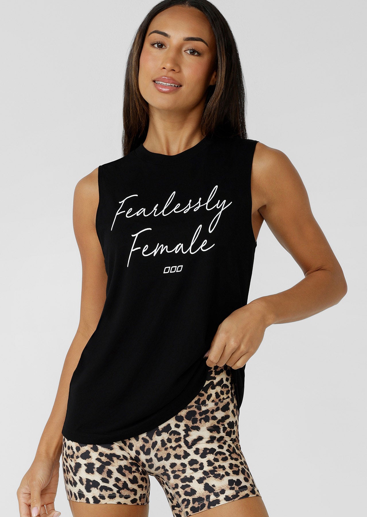 Lorna Jane Fearlessly Female Muscle Tank - Black