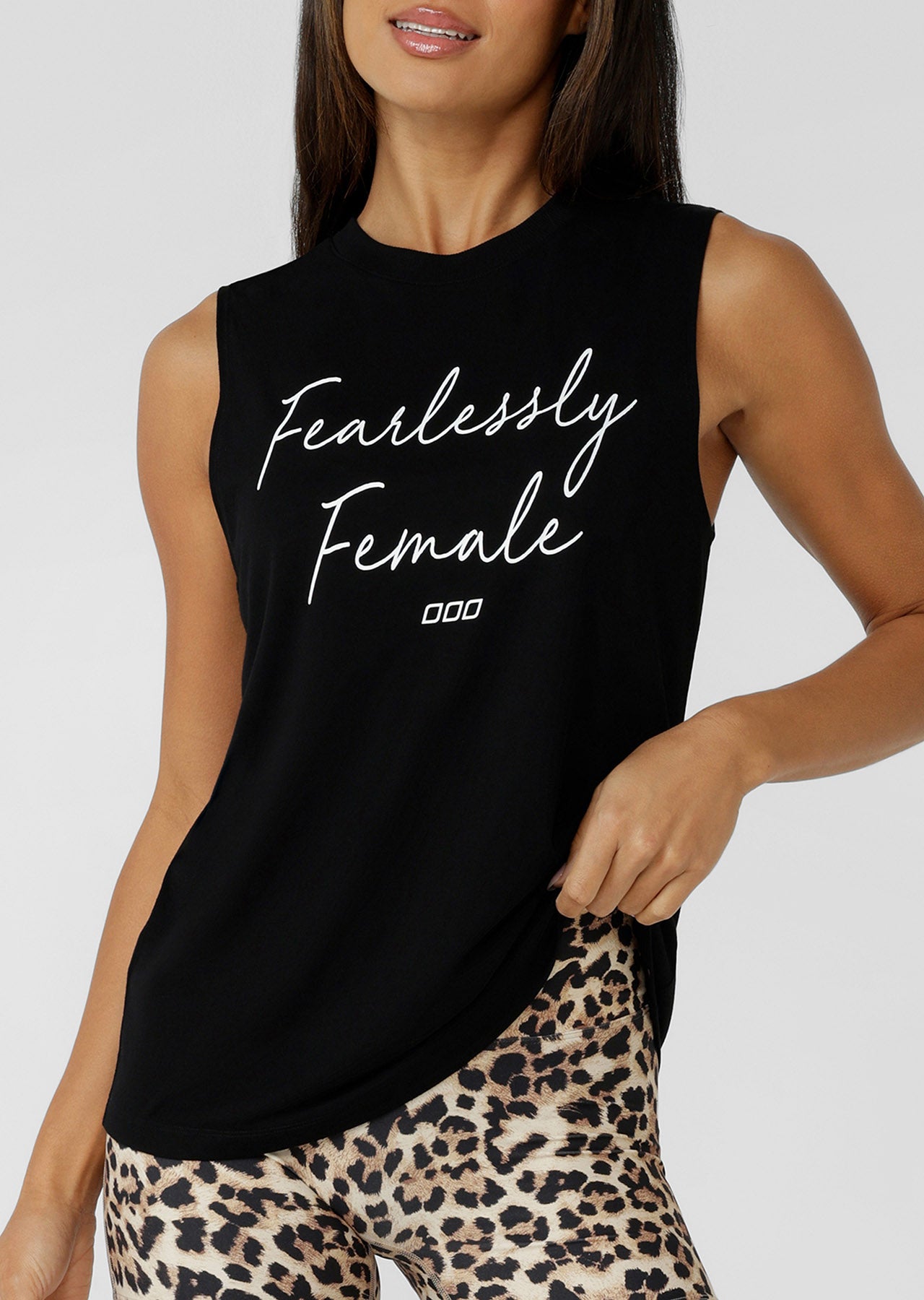 Lorna Jane Fearlessly Female Muscle Tank - Black