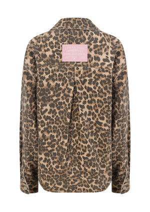 Lorna Jane Gone Wild Faded Denim Overshirt - Faded Gone Wild Print