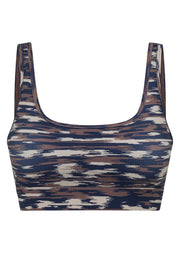 Lorna Jane Zen Rib Sports Bra - Zen Stripe Print