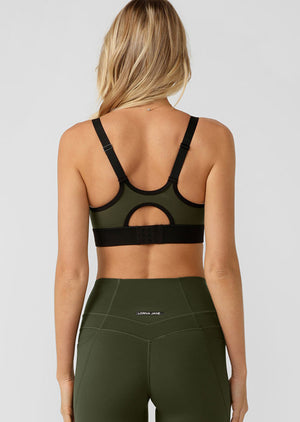Lorna Jane Undefeated Sports Bra - Luxury Green