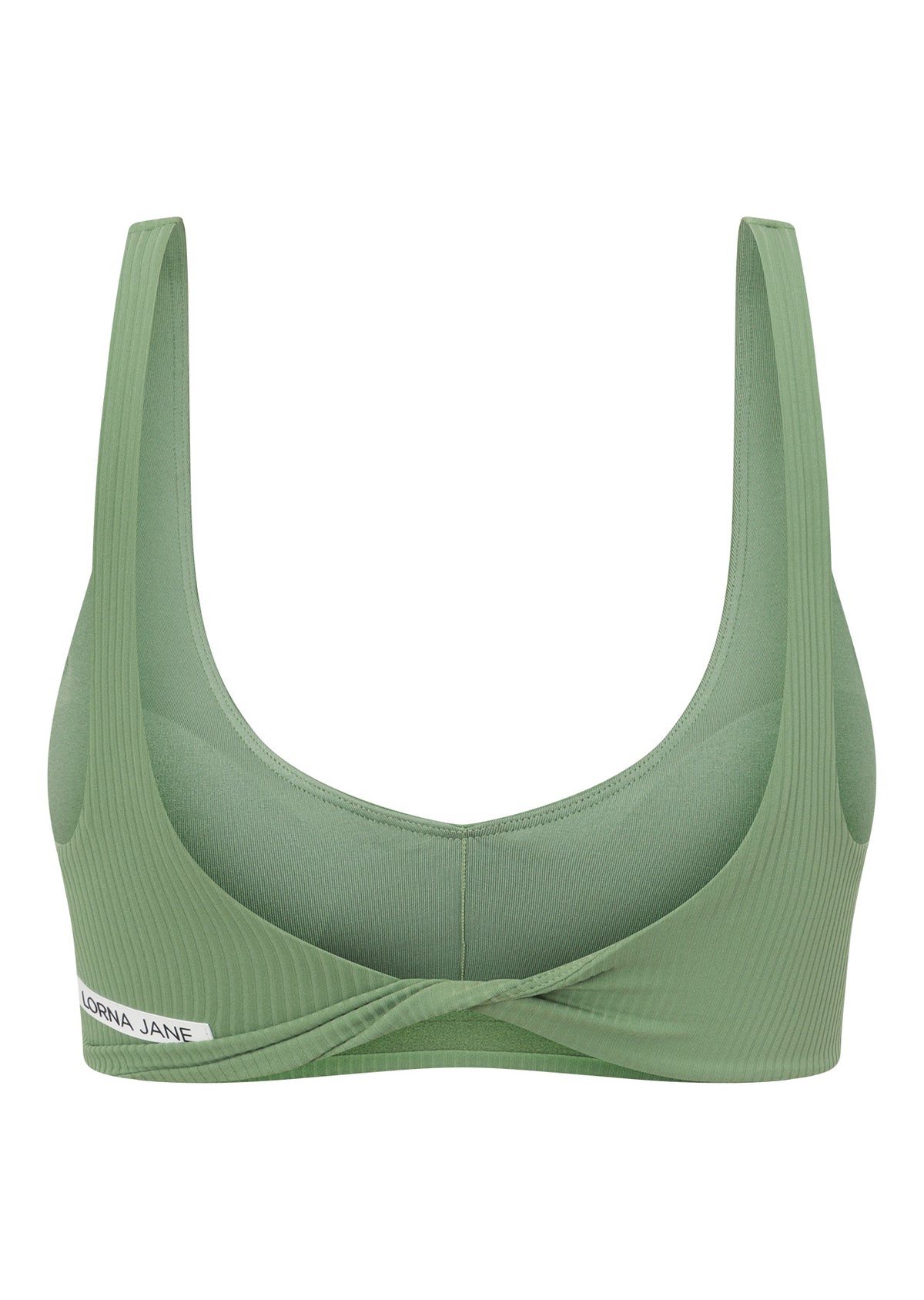 Lorna Jane Reform Rib Sports Bra - Green Goodness