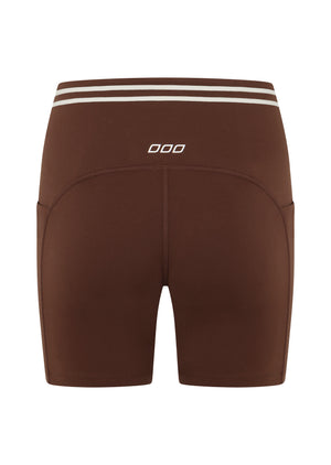 Lorna Jane Stash It All 3 Pocket 14cm Bike Shorts - Espresso