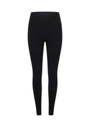 Lorna Jane Inspire Wrap Waist Ankle Biter Leggings - Black