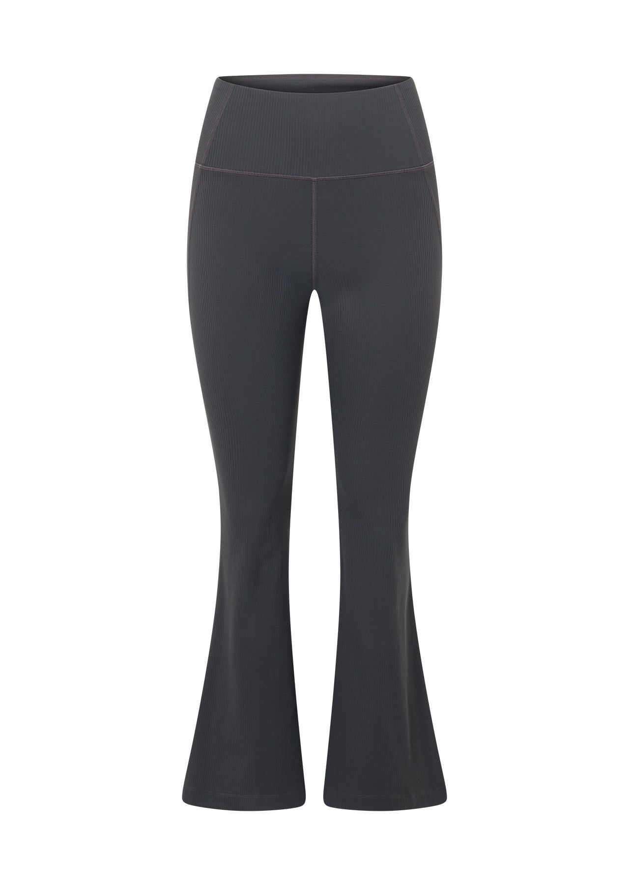 Lorna Jane Irresistible Hi Fold Rib Flared Leggings - Titanium