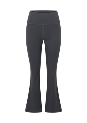 Lorna Jane Irresistible Hi Fold Rib Flared Leggings - Titanium