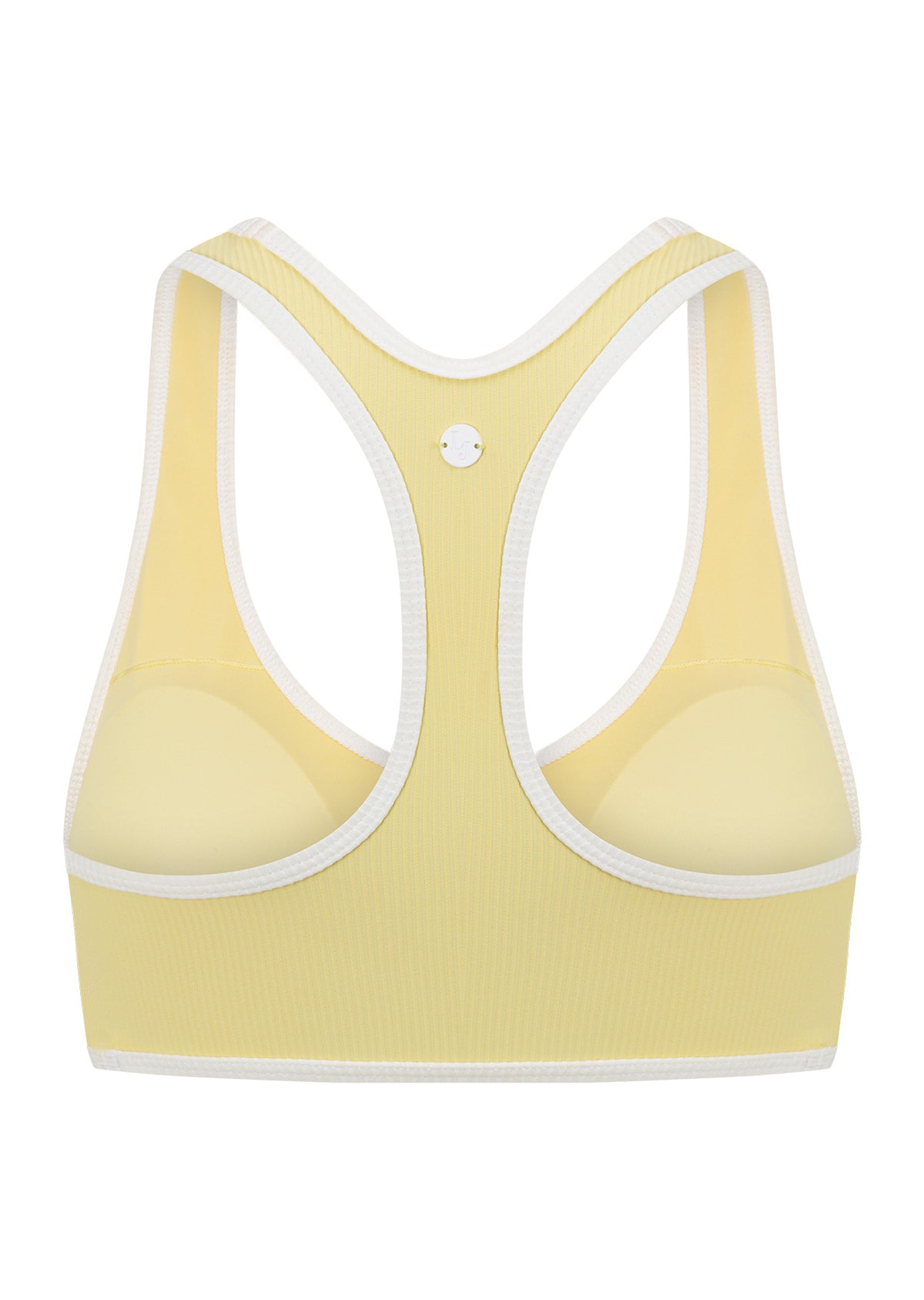 Lorna Jane Camp Cove Rib Sports Bra - Lemon Cream