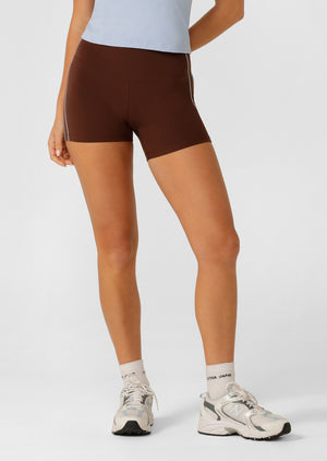 Lorna Jane Playback 12cm Bike Shorts - Truffle