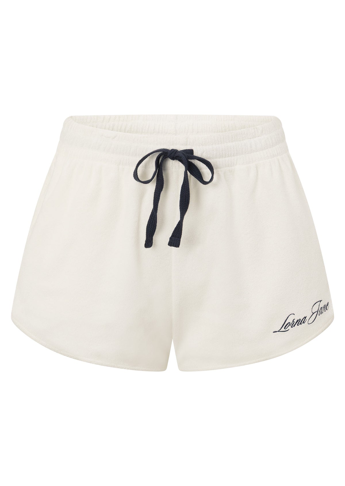 Lorna Jane Poolside Terry Relaxed Shorts - Porcelain