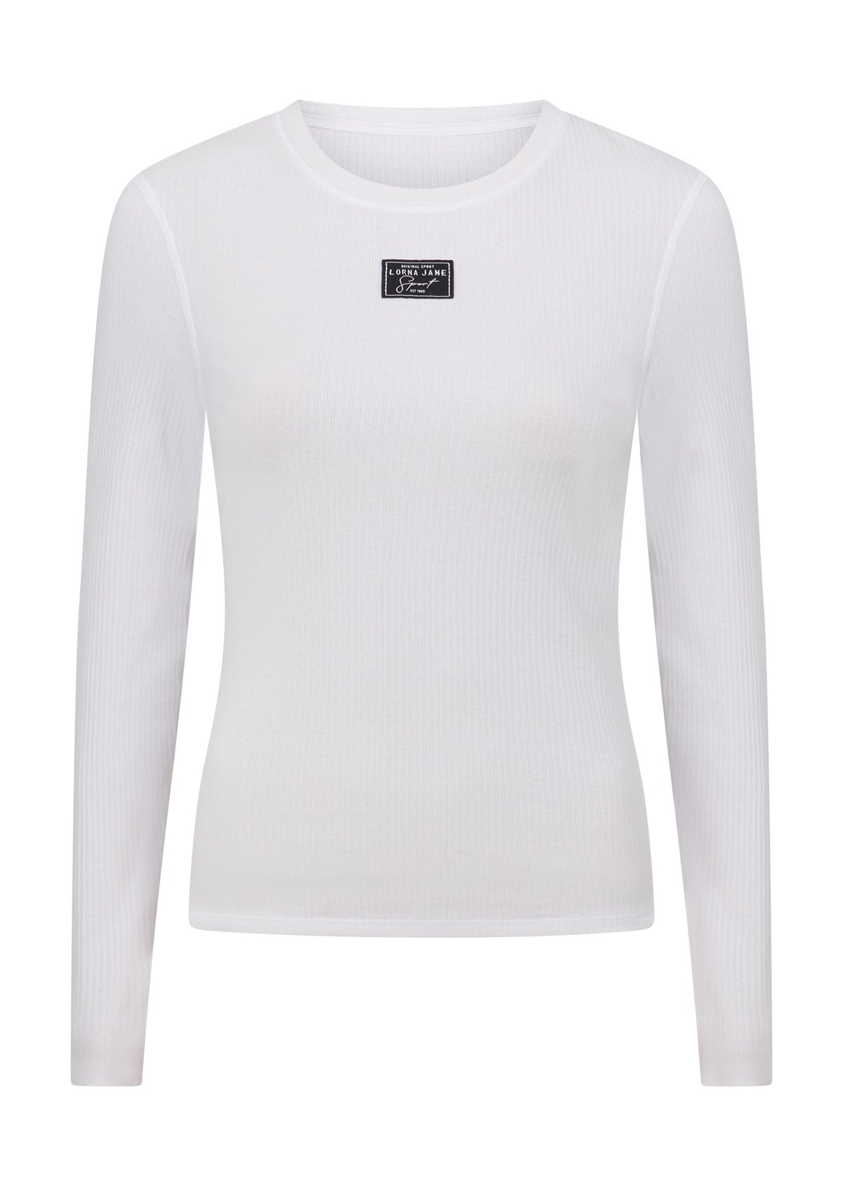 Lorna Jane Whisper Long Sleeve Rib Top - White