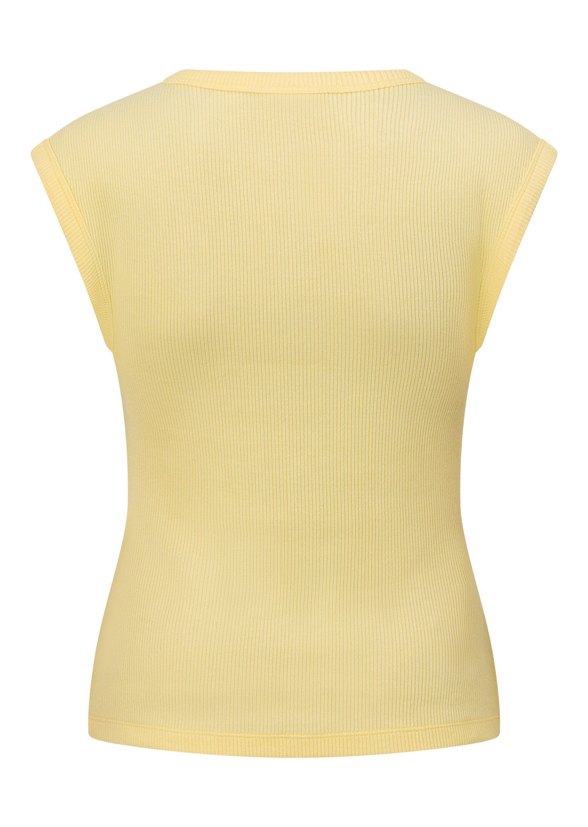 Lorna Jane Paradise Rib Top - Lemon Cream