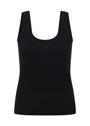 Lorna Jane Whisper Rib Tank - Black