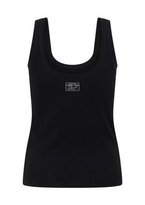 Lorna Jane Whisper Rib Tank - Black