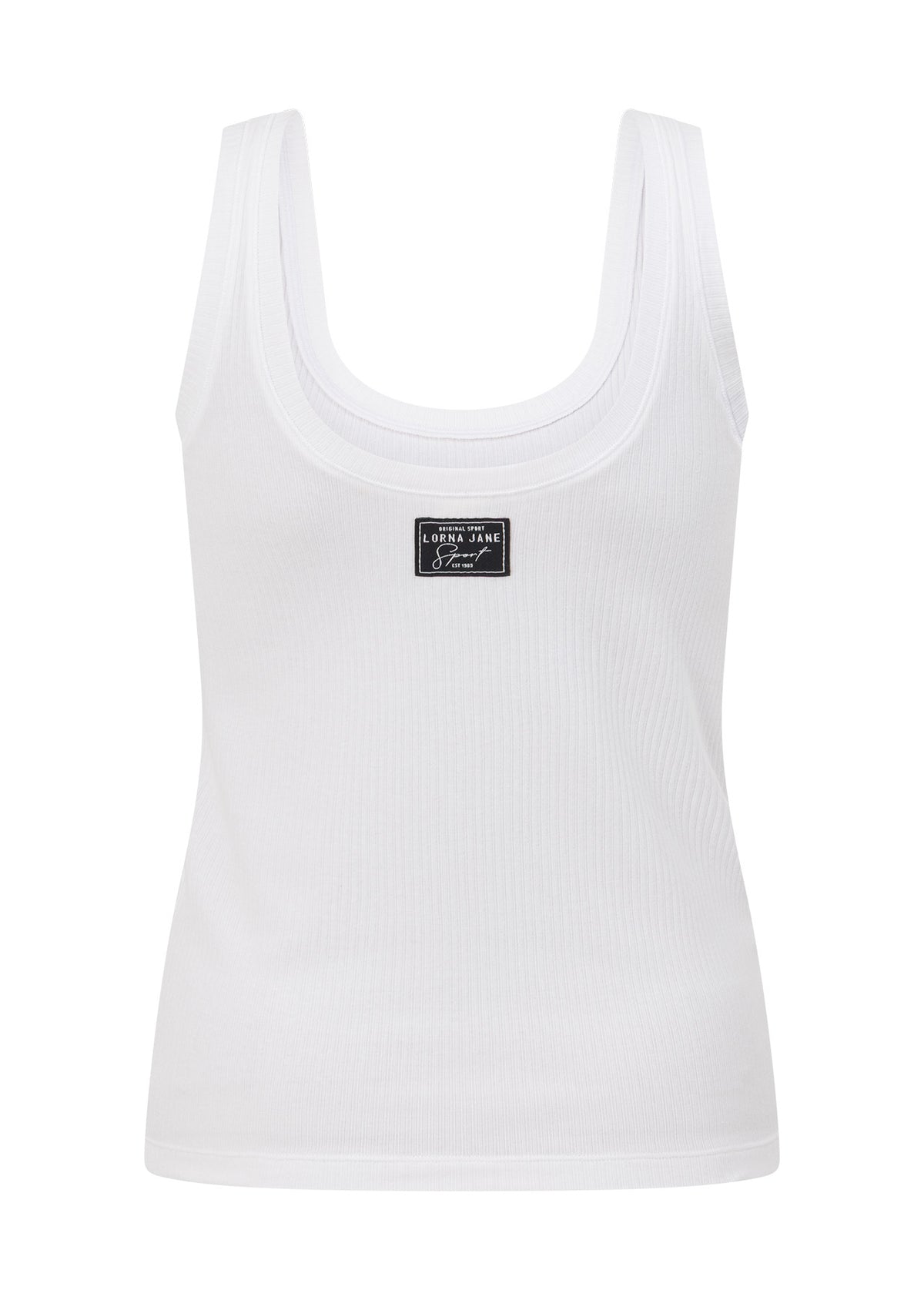 Lorna Jane Whisper Rib Tank - White