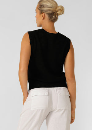 Lorna Jane Serene Knit Vest - Black