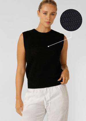 Lorna Jane Serene Knit Vest - Black