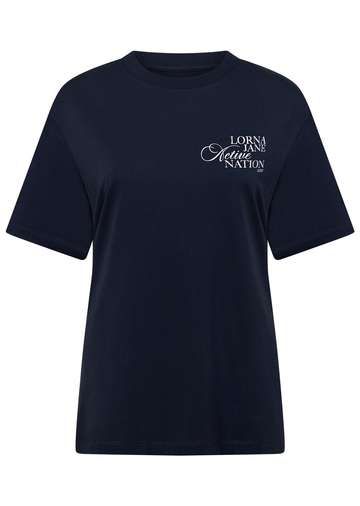 Lorna Jane Active Nation Relaxed T-Shirt - Platinum Navy