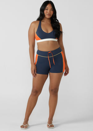 Lorna Jane Rhodes High Support Sports Bra - Platinum Navy
