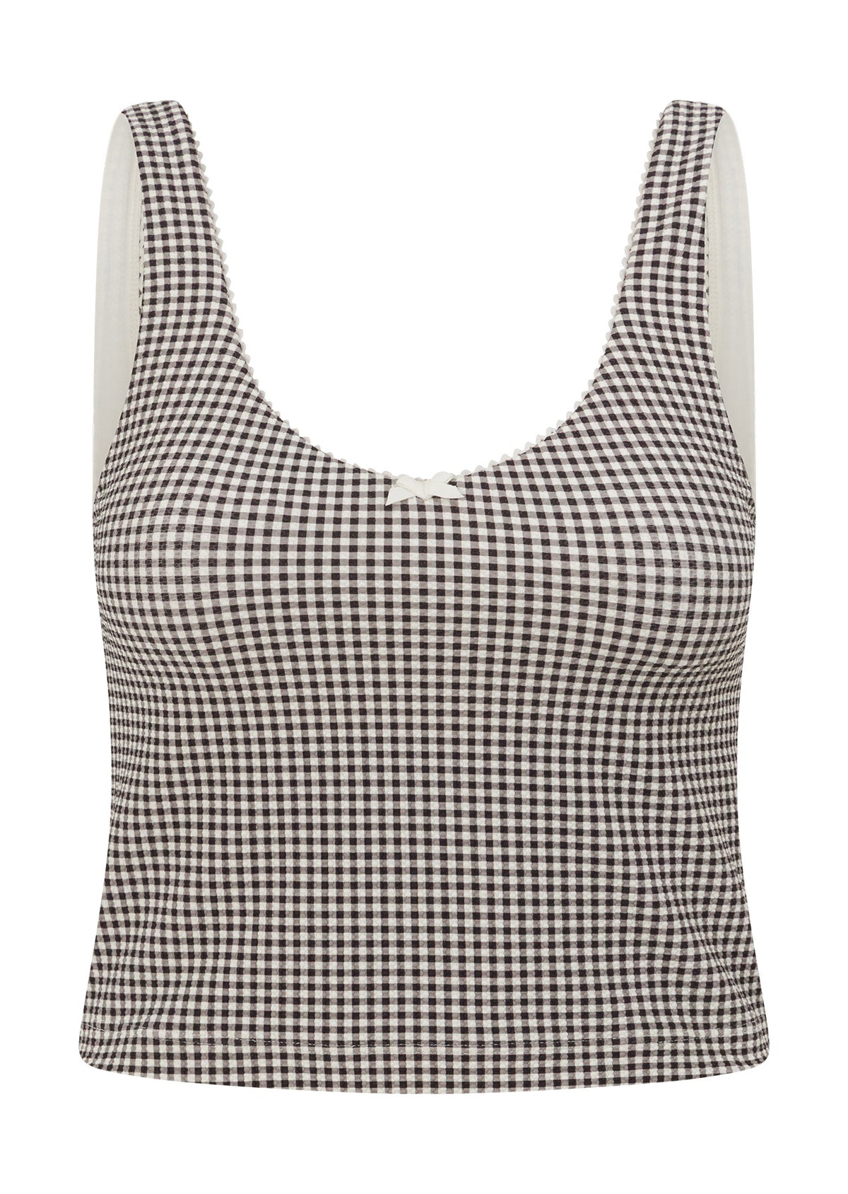 Lorna Jane Nice And Sweet Bra Tank Combo - Volcano Gingham