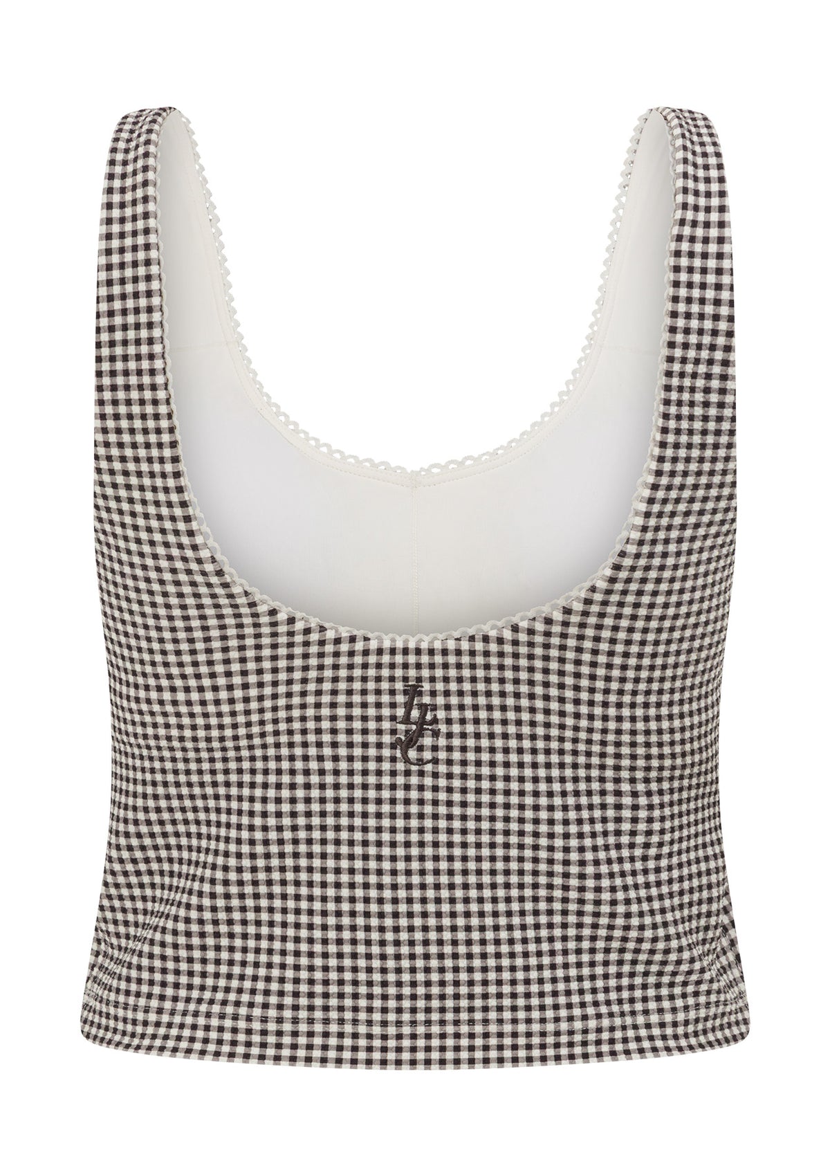 Lorna Jane Nice And Sweet Bra Tank Combo - Volcano Gingham