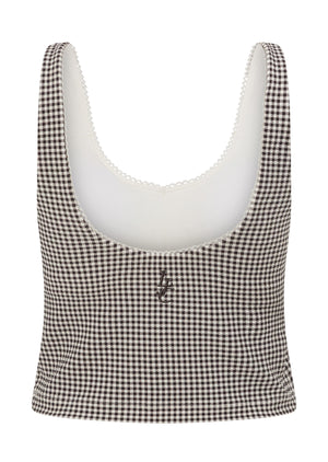 Lorna Jane Nice And Sweet Bra Tank Combo - Volcano Gingham