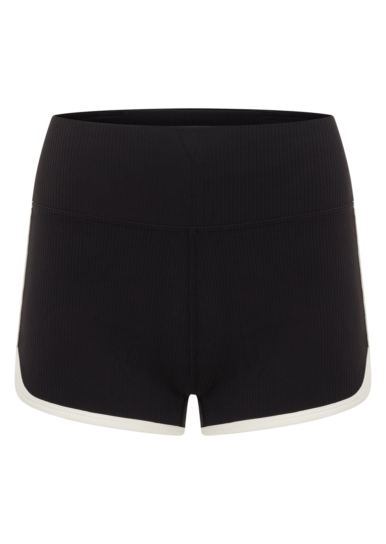 Lorna Jane One To Watch 7cm Luxe Rib Bike Shorts - Black
