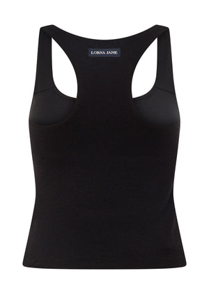 Lorna Jane Off Duty Rib Bra Tank Combo - Black