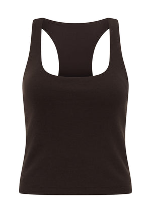 Lorna Jane Off Duty Rib Bra Tank Combo - Volcano
