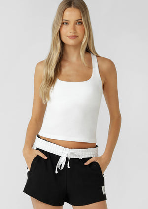 Lorna Jane Off Duty Rib Bra Tank Combo - White