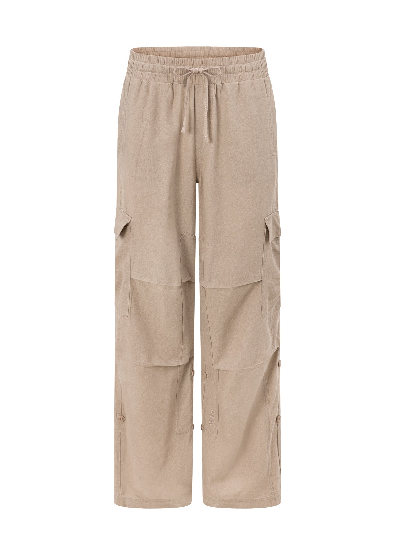 Lorna Jane Linen Flashdance Wide Leg Cargo Pants - Latte
