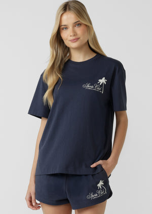 Lorna Jane Summer Sports Club T-Shirt - Platinum Navy