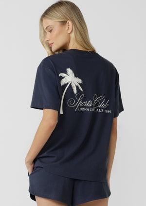 Lorna Jane Summer Sports Club T-Shirt - Platinum Navy