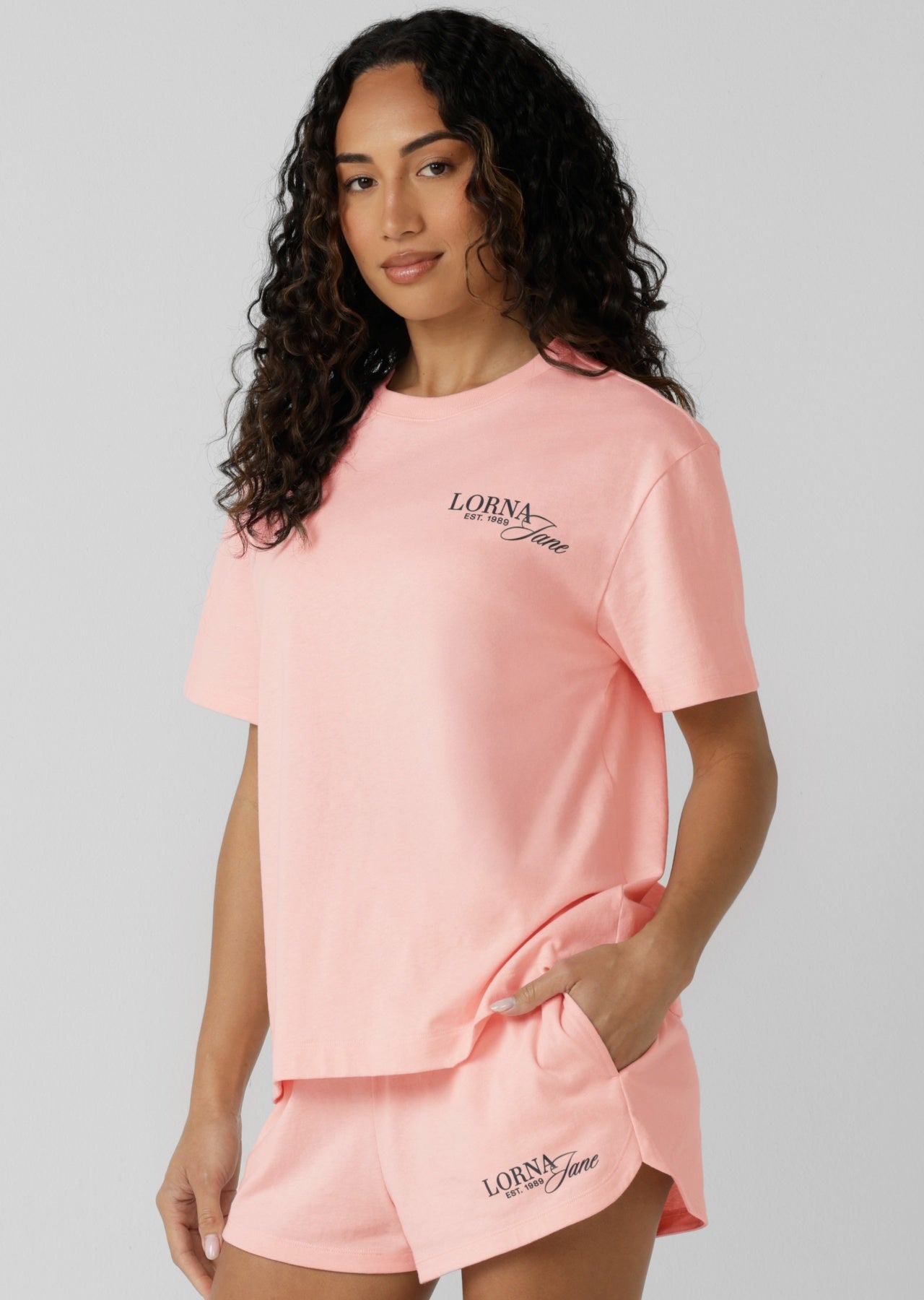 Lorna Jane Off Court T-Shirt - Enchanted Pink