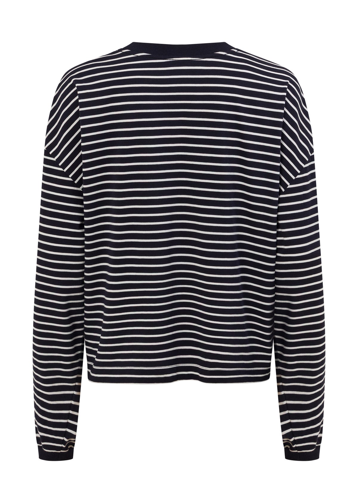 Lorna Jane Summer Stripe Long Sleeve Lounge Top - Midnight Blue Mini Stripe