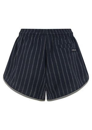 Lorna Jane Effortless Coastline Shorts - Platinum Navy Pinstripe