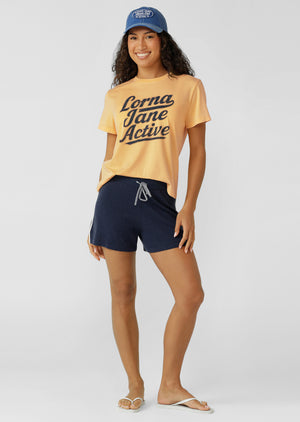 Lorna Jane Ballpark Washed T-Shirt - Washed Honey