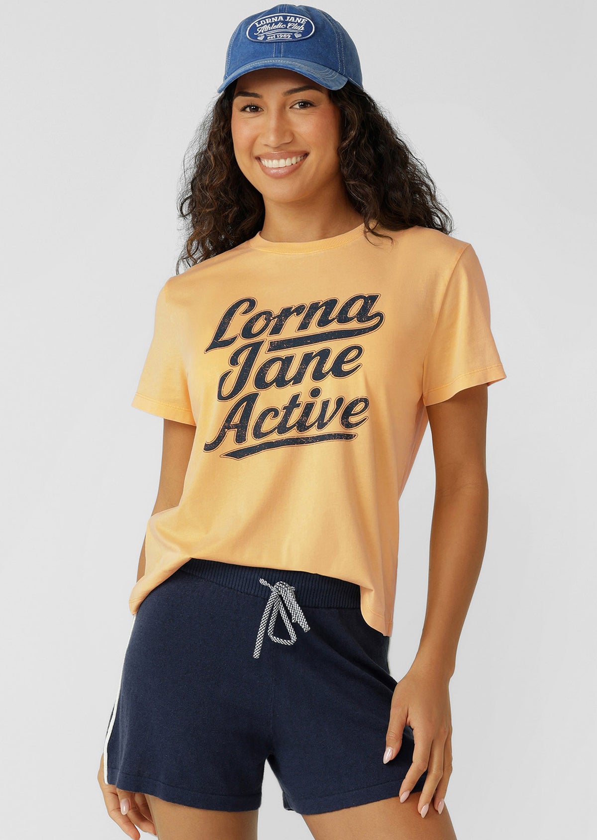 Lorna Jane Ballpark Washed T-Shirt - Washed Honey